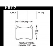 Колодки тормозные HB117G.380 HAWK DTC-60 AP Racing 2