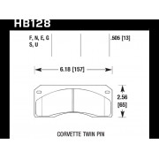 Колодки тормозные HB128U.505 HAWK DTC-70 Corvette Twin Pin 13 mm