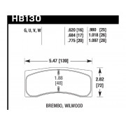 Колодки тормозные HB130G1.018 HAWK DTC-60 Brembo 26 mm