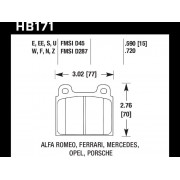 Колодки тормозные HB171S.590 HAWK HT-10 Porsche "A" or "S" Caliper 15 mm