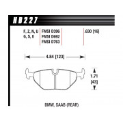 Колодки тормозные HB226U.787 HAWK DTC-70 AP Racing 20 mm
