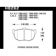 Колодки тормозные HB262S.540 HAWK HT-10 Nissan (Rear) 14 mm