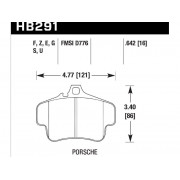 Колодки тормозные HB291U.642 HAWK DTC-70 PORSCHE 911 (996) (997); Boxster (981)
