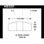 Колодки тормозные HB331Q1.17 HAWK DTC-80; AP Racing, Brembo 30mm