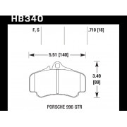 Колодки тормозные HB340S.710 HAWK HT-10  PORSCHE 911 (996),  (997)