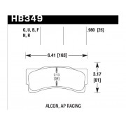 Колодки тормозные HB349Q1.18 HAWK DTC-80; AP Racing, Alcon 30mm