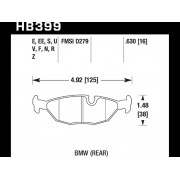 Колодки тормозные HB399S.630 HAWK HT-10 задние  BMW (E24), (E28), (E30), (E34)