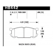 Колодки тормозные HB442S.496 HAWK HT-10 Mazda Miata (Rear) 13 mm