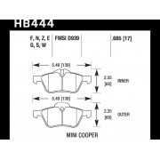Колодки тормозные HB444V.685 HAWK DTC-50; Mini Cooper 18mm