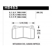 Колодки тормозные HB453W.585 HAWK DTC-30 передние MMC Lancer Evo V-X / SUBARU WRX STI / MEGAN RS