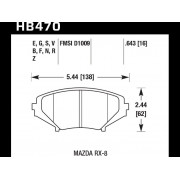 Колодки тормозные HB470G.643 HAWK DTC-60 Mazda RX-8 16 mm