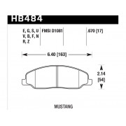 Колодки тормозные HB484G.670 HAWK DTC-60 Mustang 17 mm