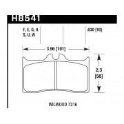 Колодки тормозные HB541U.630 HAWK DTC-70 Wilwood 16 mm