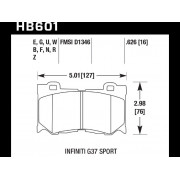Колодки тормозные HB601W.626 HAWK DTC-30 Nissan 16 mm