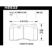 Колодки тормозные HB632U.586 HAWK DTC-70 передние AUDI TT RS (8J);  EVO; WRX STI