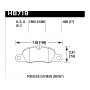 Колодки тормозные HB719U.668 HAWK DTC-70; 2014 Porsche Cayman (FR) 17mm