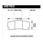 Колодки тормозные HB760G.620 HAWK DTC-60  Jaguar XK (X150) тормоза Alcon; 2006-2014