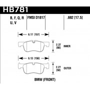 Колодки тормозные HB781V.692 HAWK DTC-50 BMW (Front)