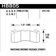 Колодки тормозные HB805U.615 HAWK DTC-70 D1792 Mustang (Front)