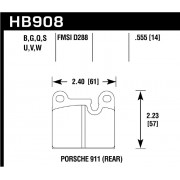 Колодки тормозные HB908V.555