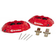Комплект суппортов 2 шт. КРАСНЫЕ, Brembo 4 поршня: 40mm - 44mm